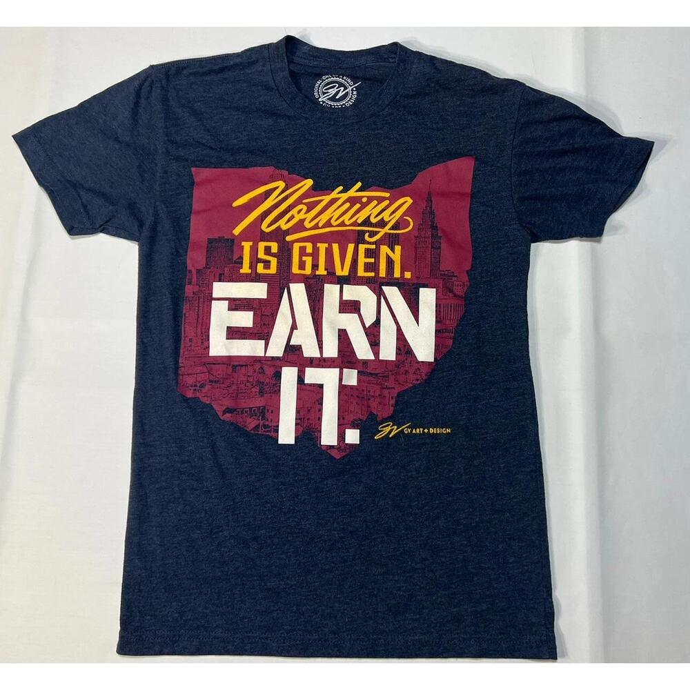 Cleveland Gv Art   Nothing Is Given Earn It Womens Extra